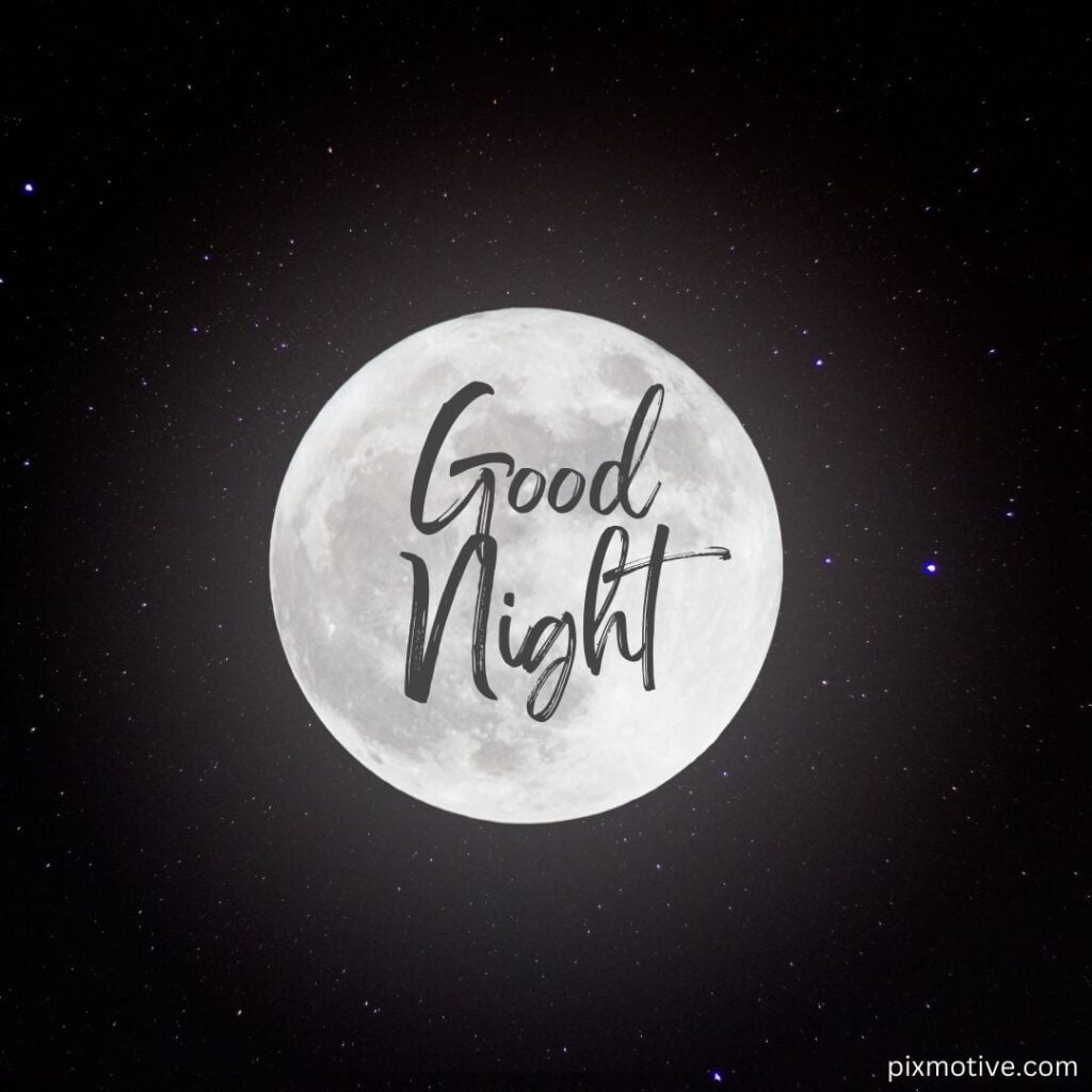 Good night image full moon white
