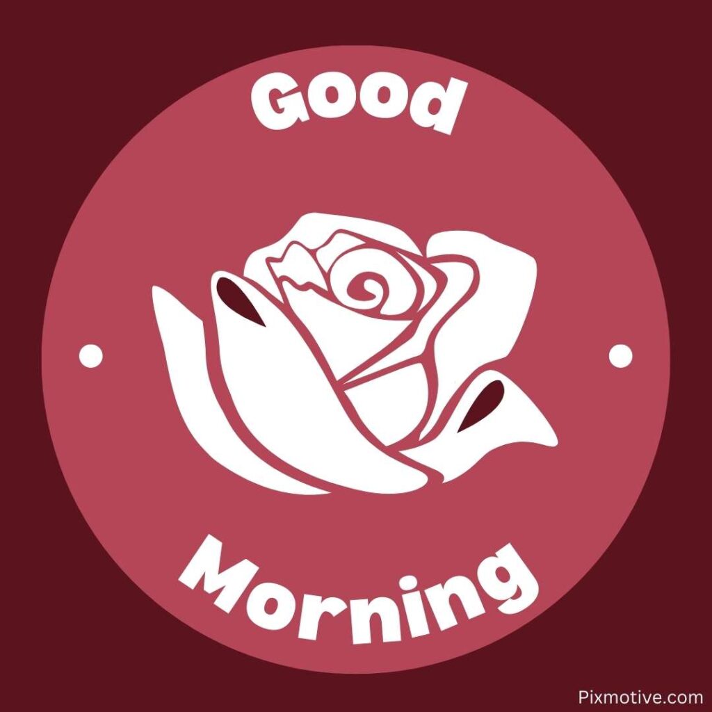 Rose art with pink background and a good morning